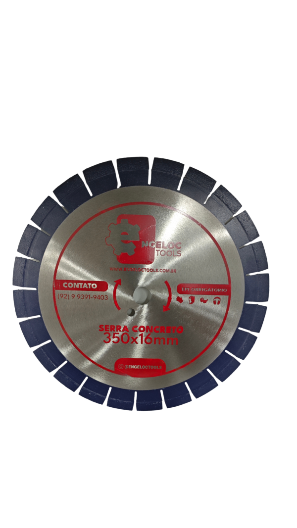 DISCO DIAMANTADO 350X16MM CONCRETO/ASFALTO (800-1200MT) - Imagem 2
